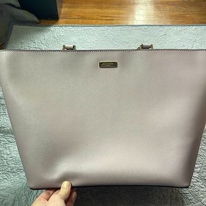 Lavender light purple Kate Spade Tote Bag with zipper closure